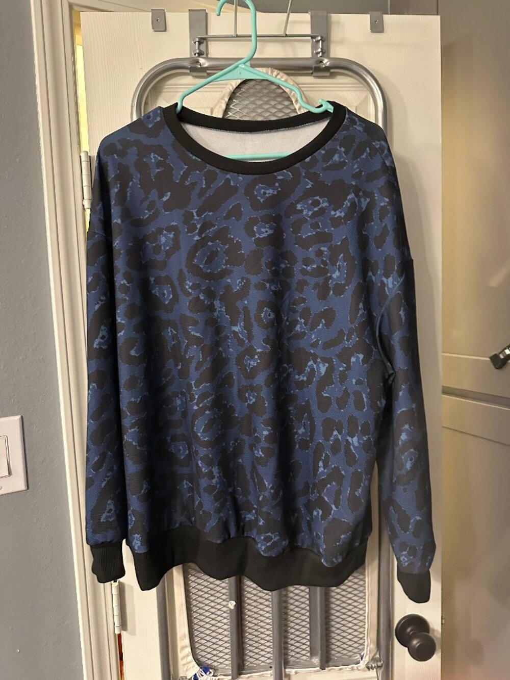 Blue Leopard Sweatshirt